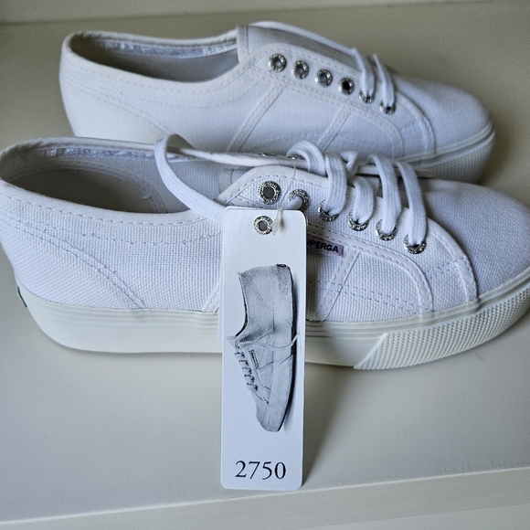 Supega white platform sneaker- 8.5 - Picture 2 of 5